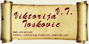 Viktorija Tošković vizit kartica